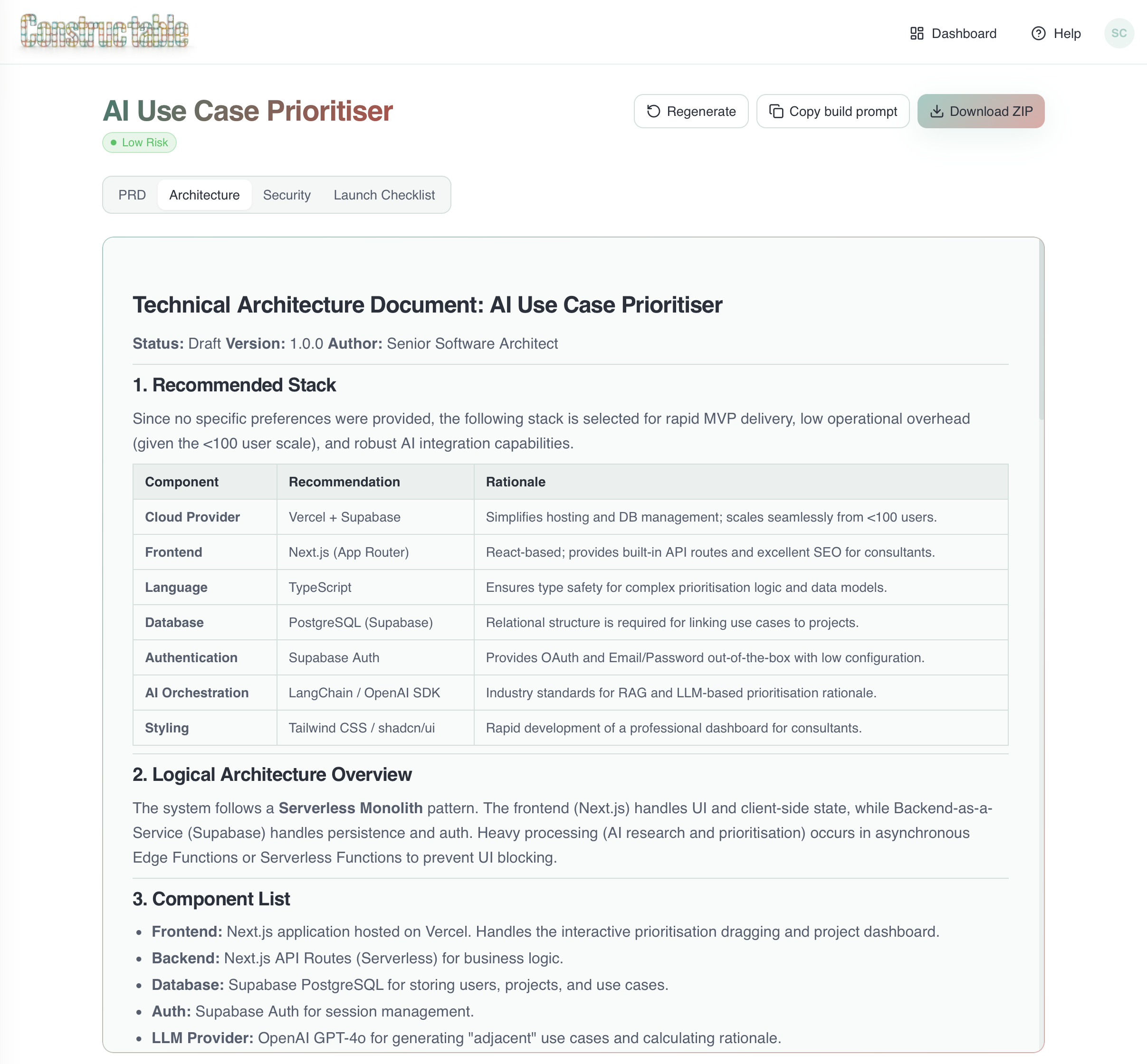 Technical Architecture Document