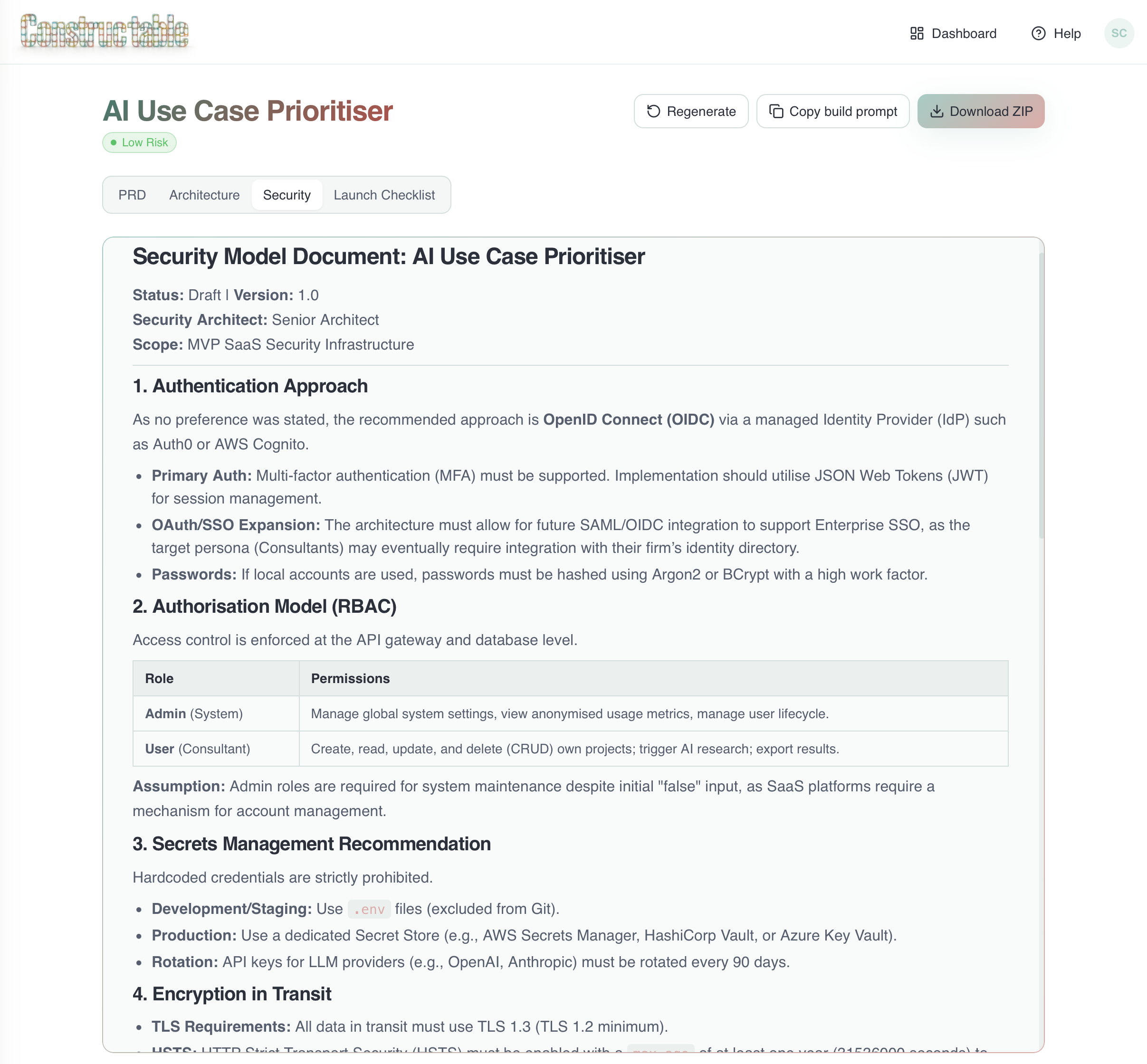 Security Model Document